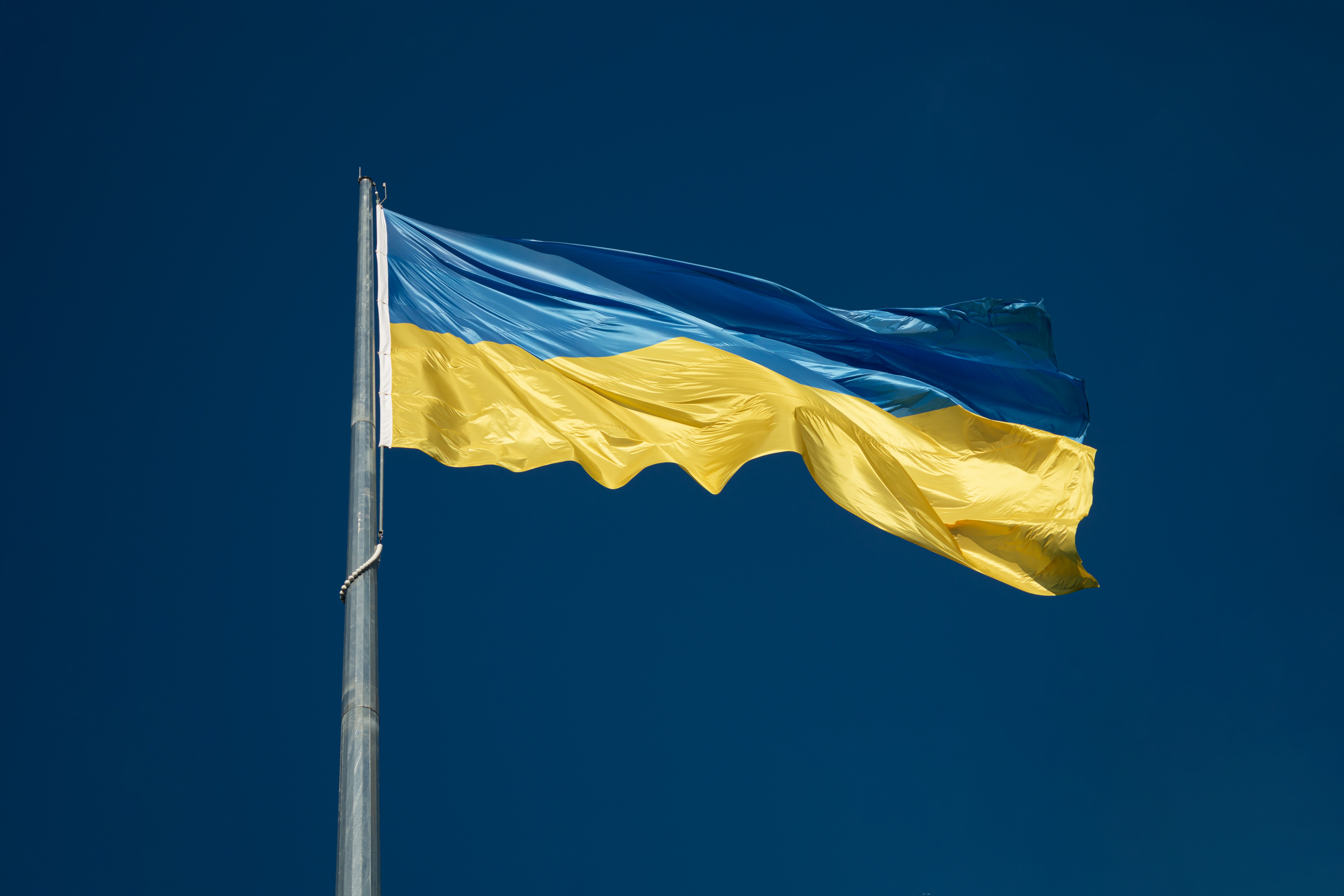 Flagget til Ukrania, unsplash/Yehor Milohrodskyi